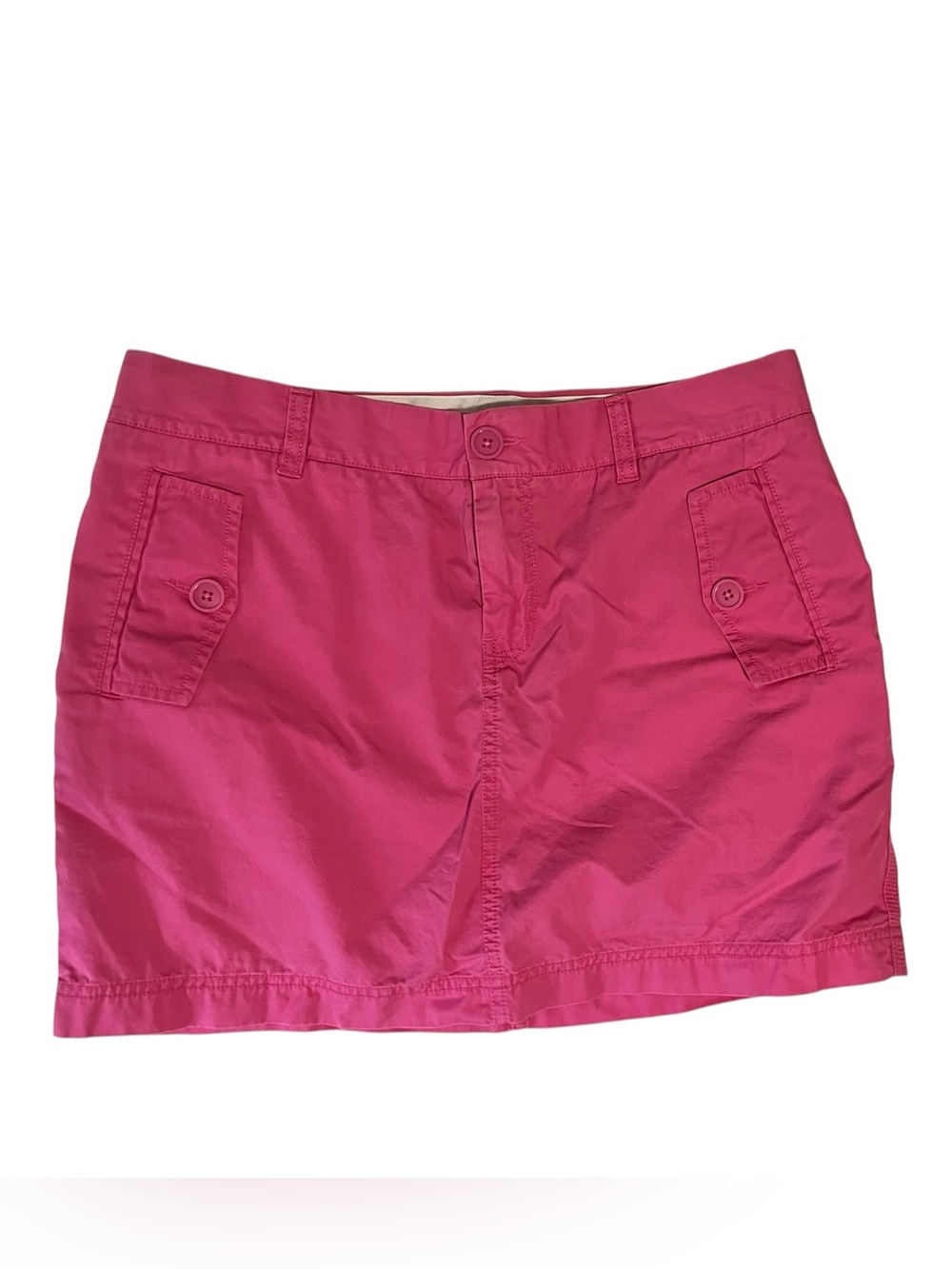 Y2K 2004 Vintage GAP Pink Cotton Drawstring Skirt with Button Pockets SIZE 12